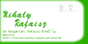 mihaly rafaisz business card